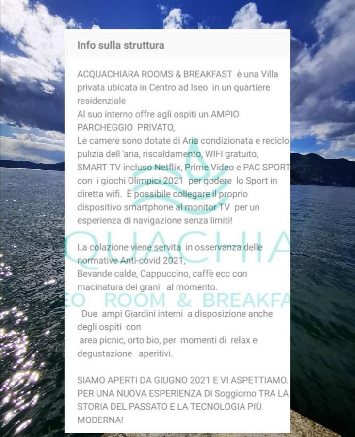 Acquachiara Iseo Deluxe Bed & Breakfast Iseo Center With Garden And Parking Inside Foresteria 외부 사진