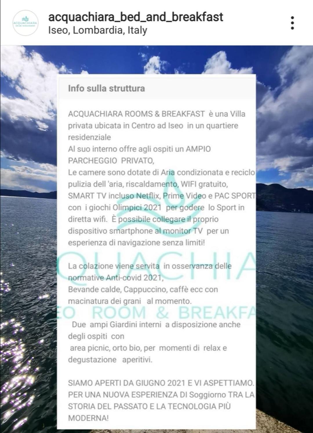 Acquachiara Iseo Deluxe Bed & Breakfast Iseo Center With Garden And Parking Inside Foresteria 객실 사진